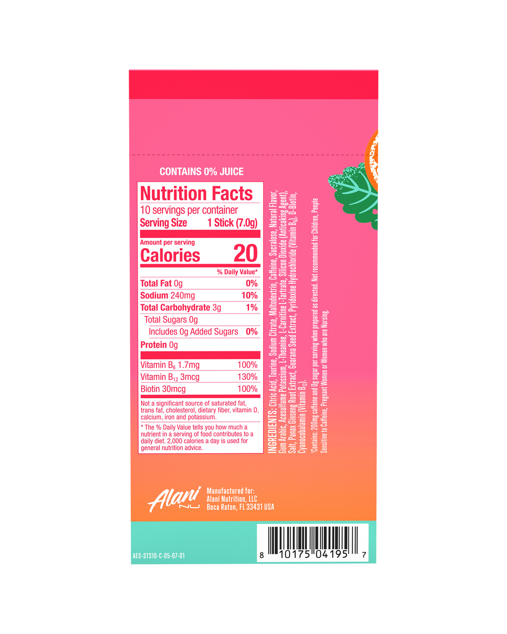 Energy Sticks - Strawberry Sunrise (GFSN)