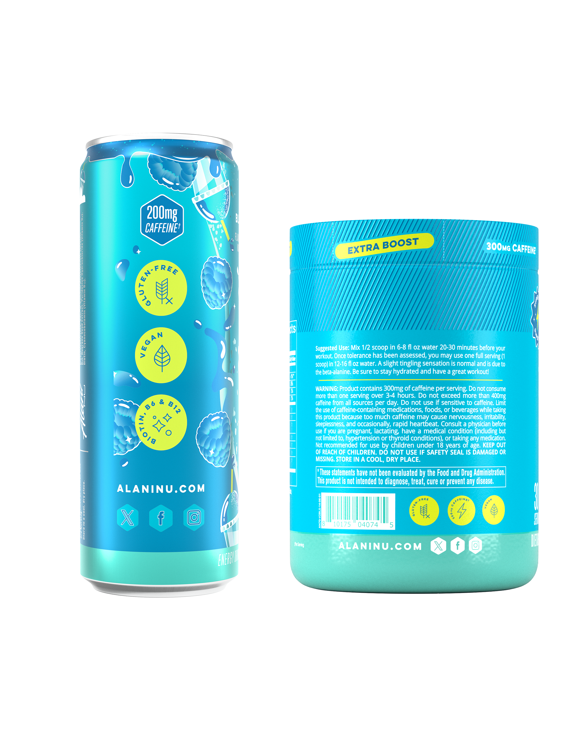 Energy Drink & Pre-Workout+ - Blue Slush (4X81)