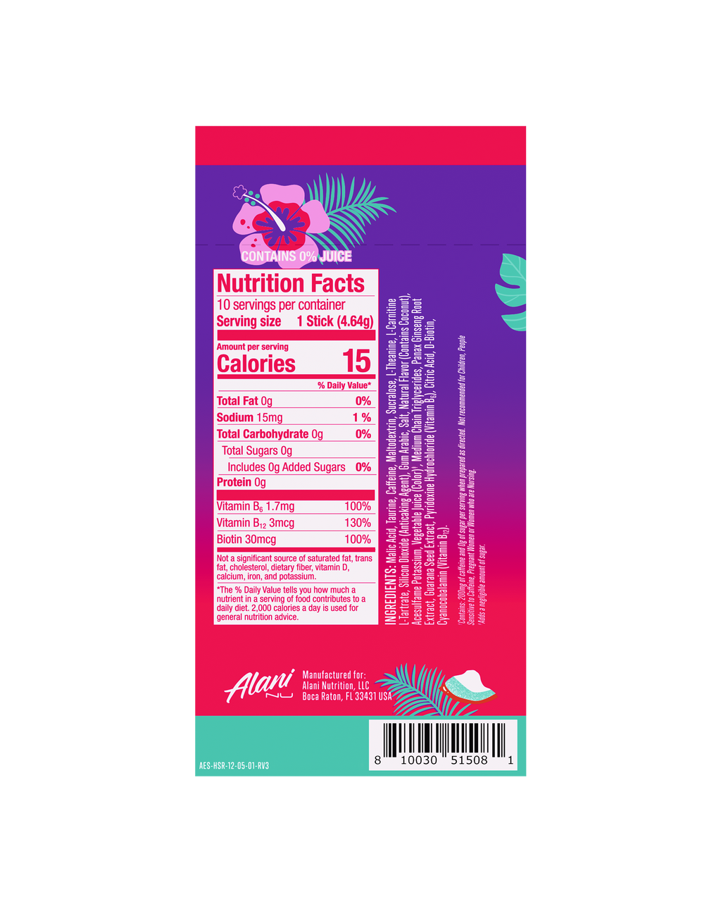 Energy Sticks - Hawaiian Shaved Ice (2GTS)