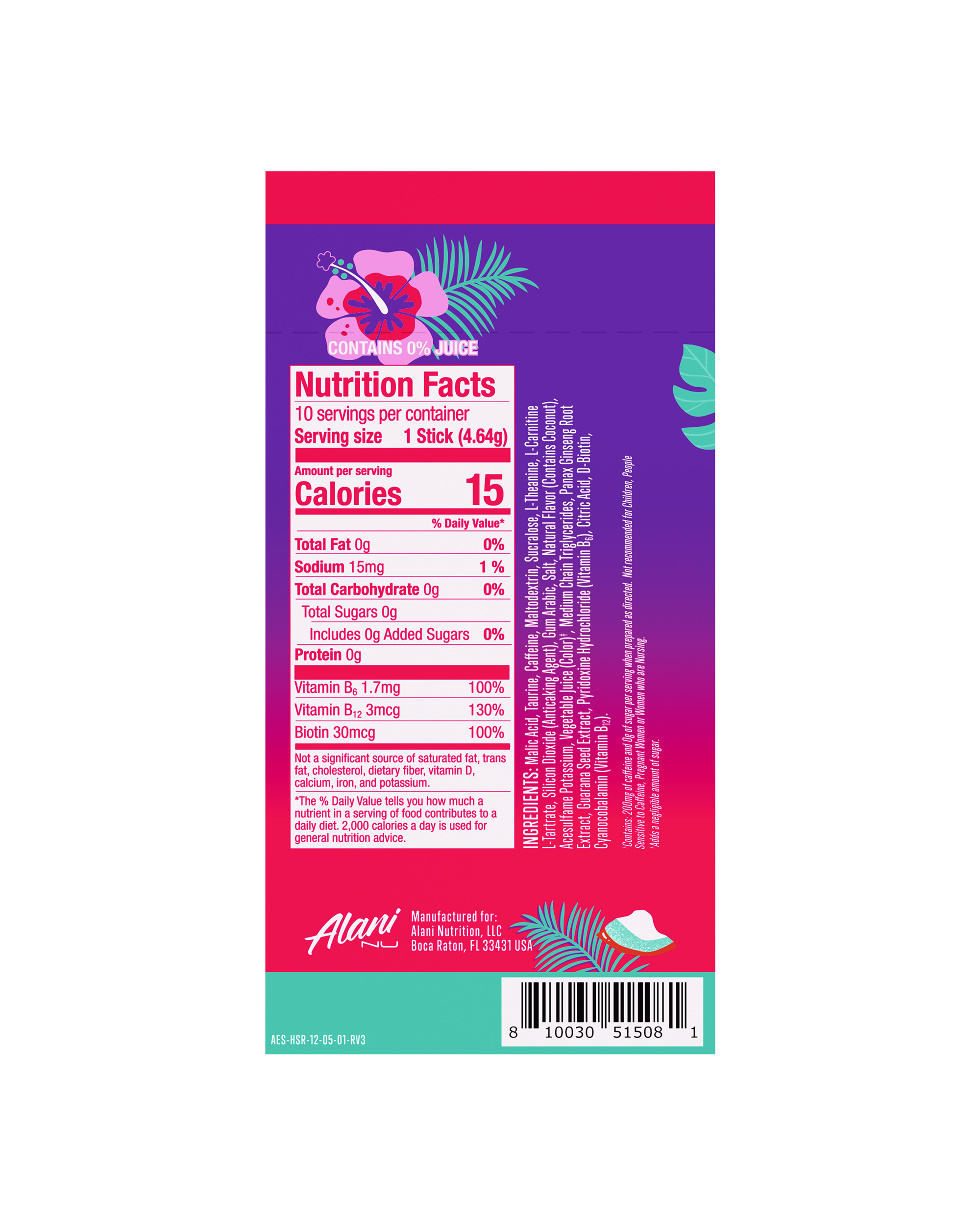Energy Sticks - Hawaiian Shaved Ice (2GTS)