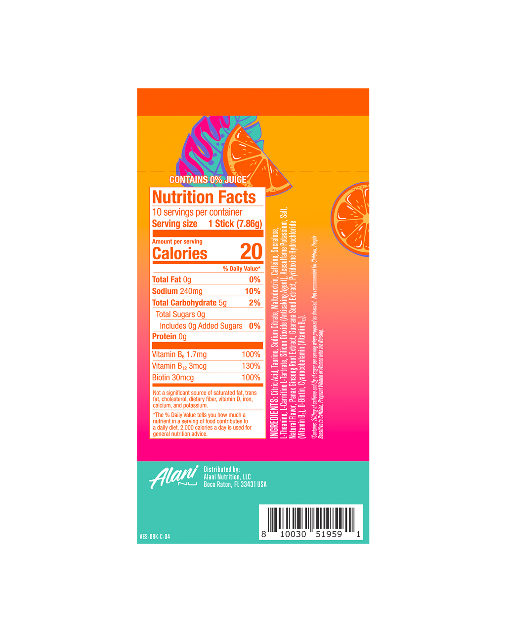 Energy Sticks - Orange Kiss (E0L1)