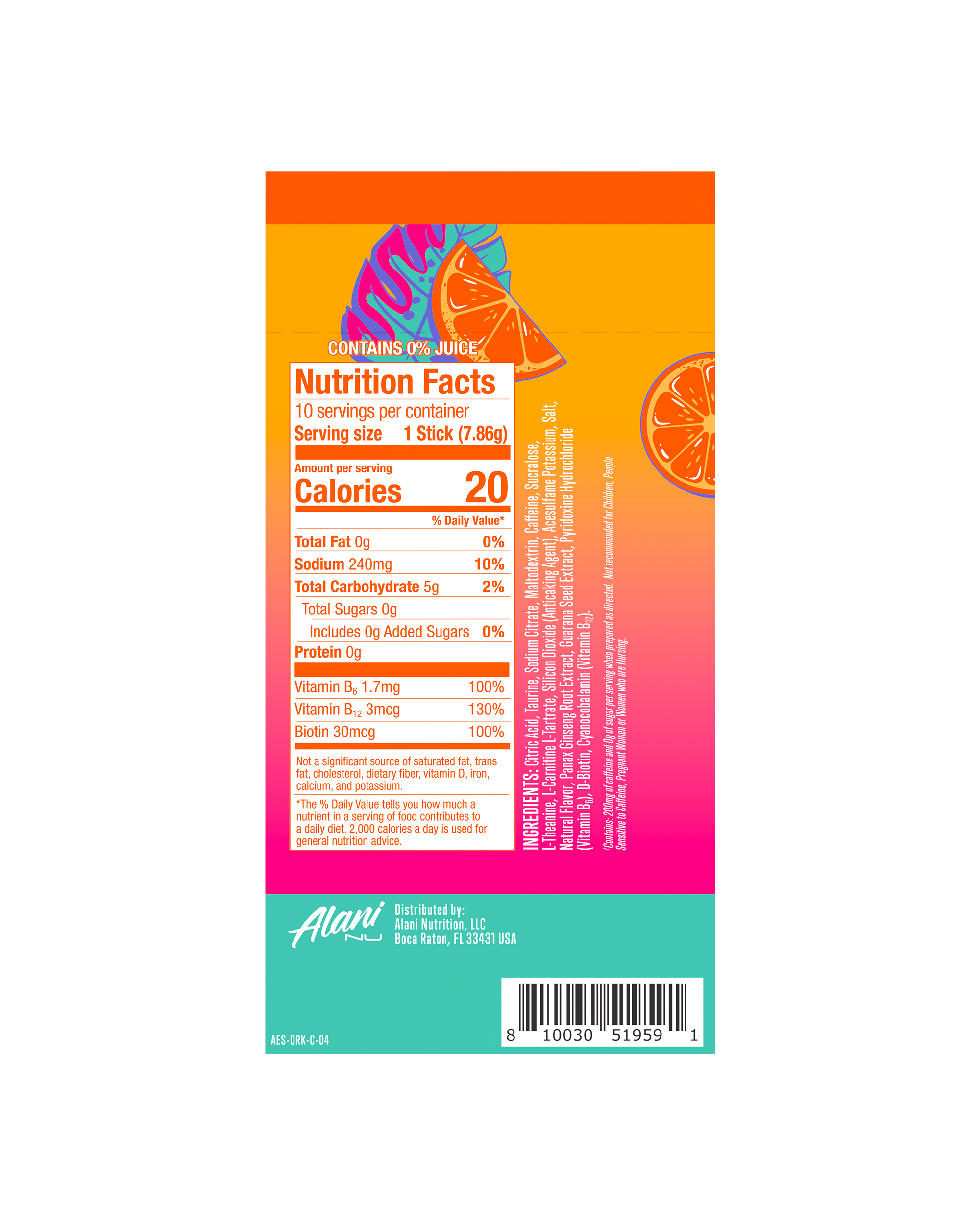 Energy Sticks - Orange Kiss (E0L1)