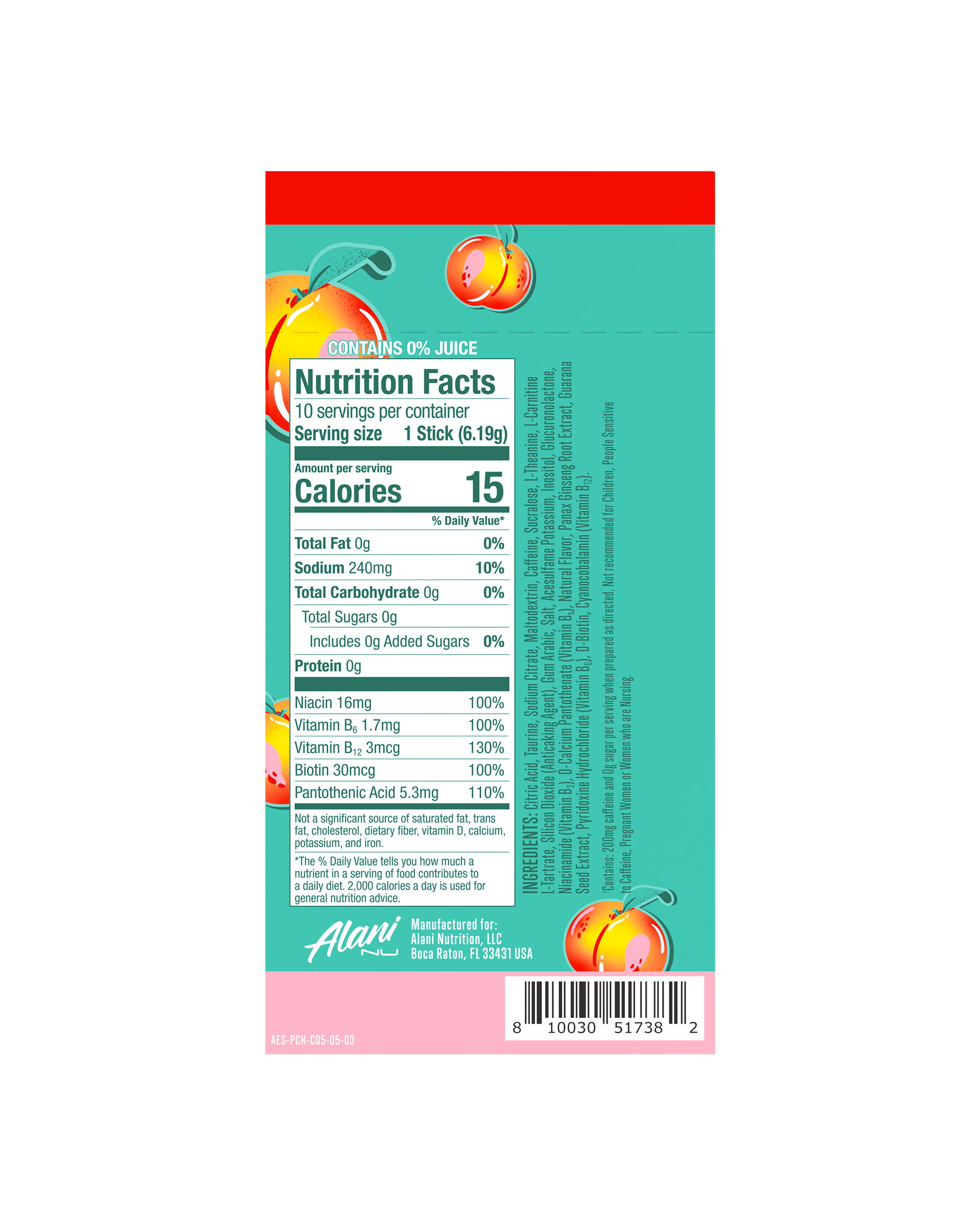 Energy Sticks - Juicy Peach (RQC2)