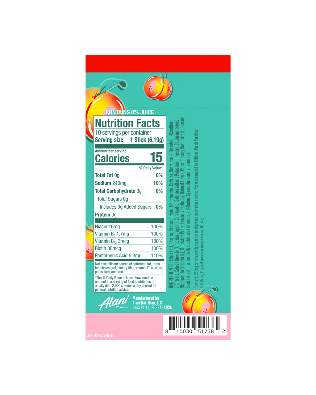 Energy Sticks - Juicy Peach (05FS)